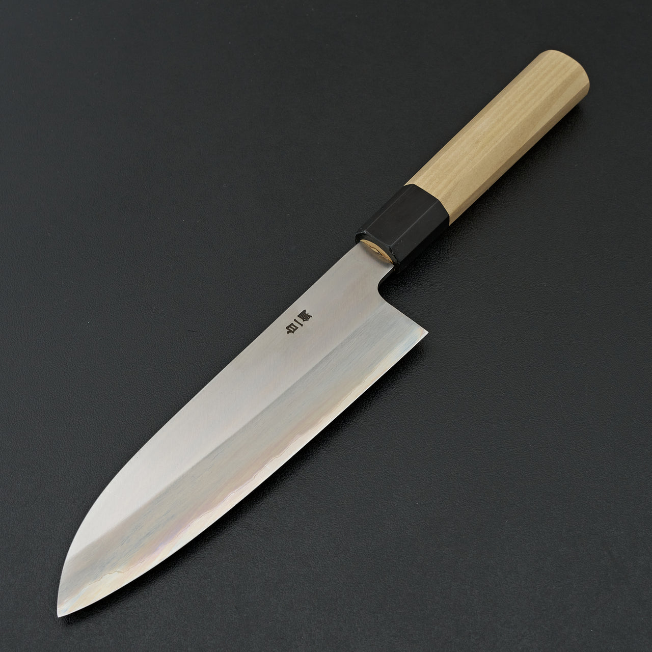 Sakai Kikumori Nakagawa White 1 Stainless Clad Kasumi Santoku 180mm