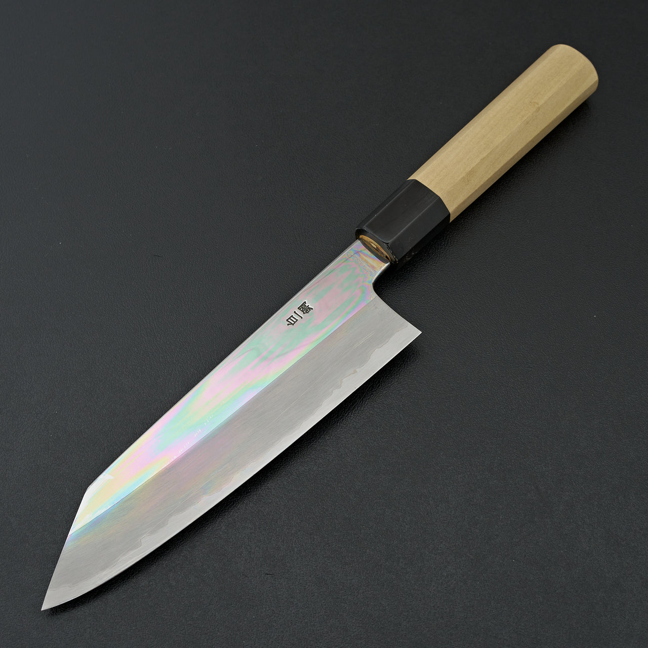 Sakai Kikumori Nakagawa White 1 Stainless Clad Mirror Kiritsuke Santoku 180mm