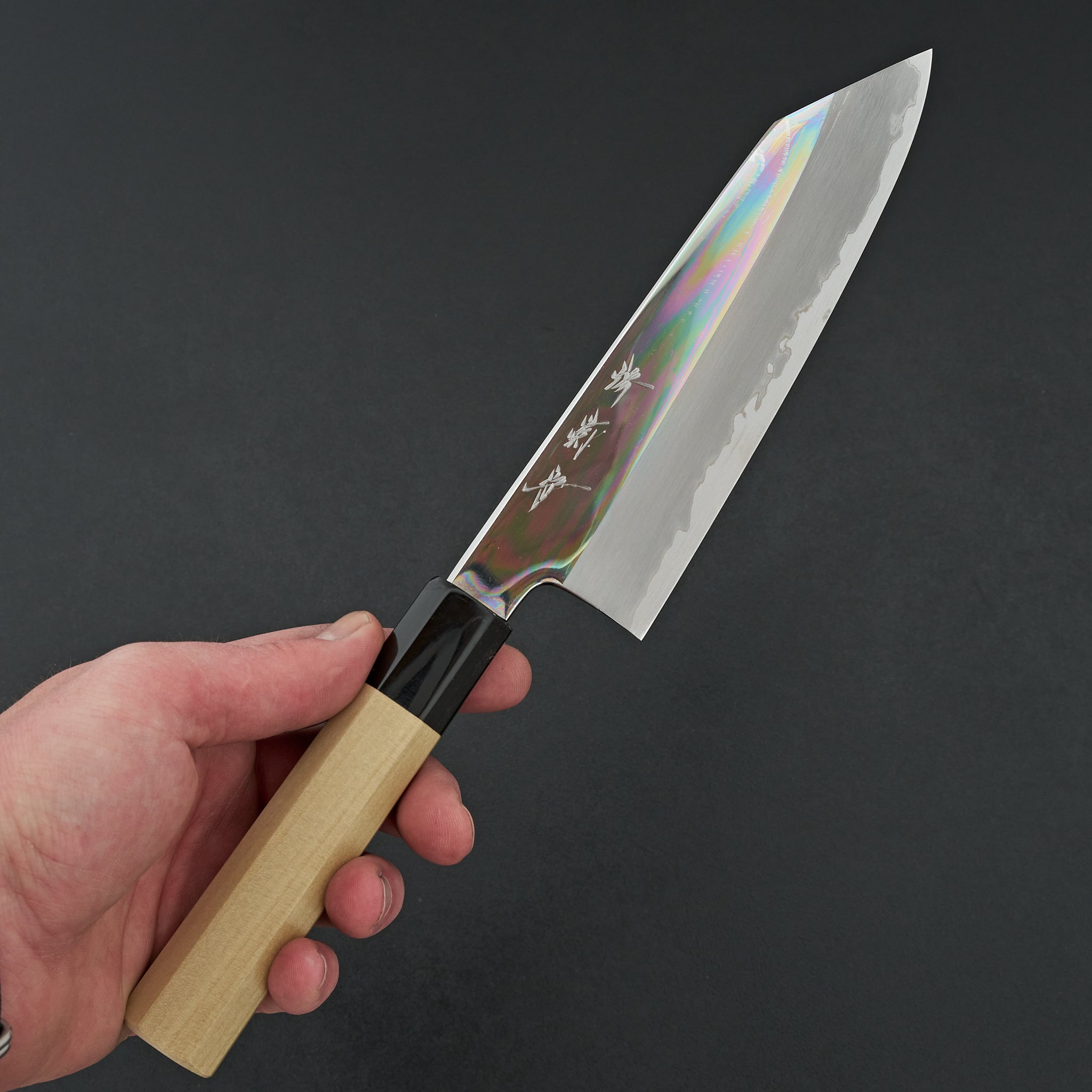 Sakai Kikumori Nakagawa White 1 Stainless Clad Mirror Kiritsuke Santok