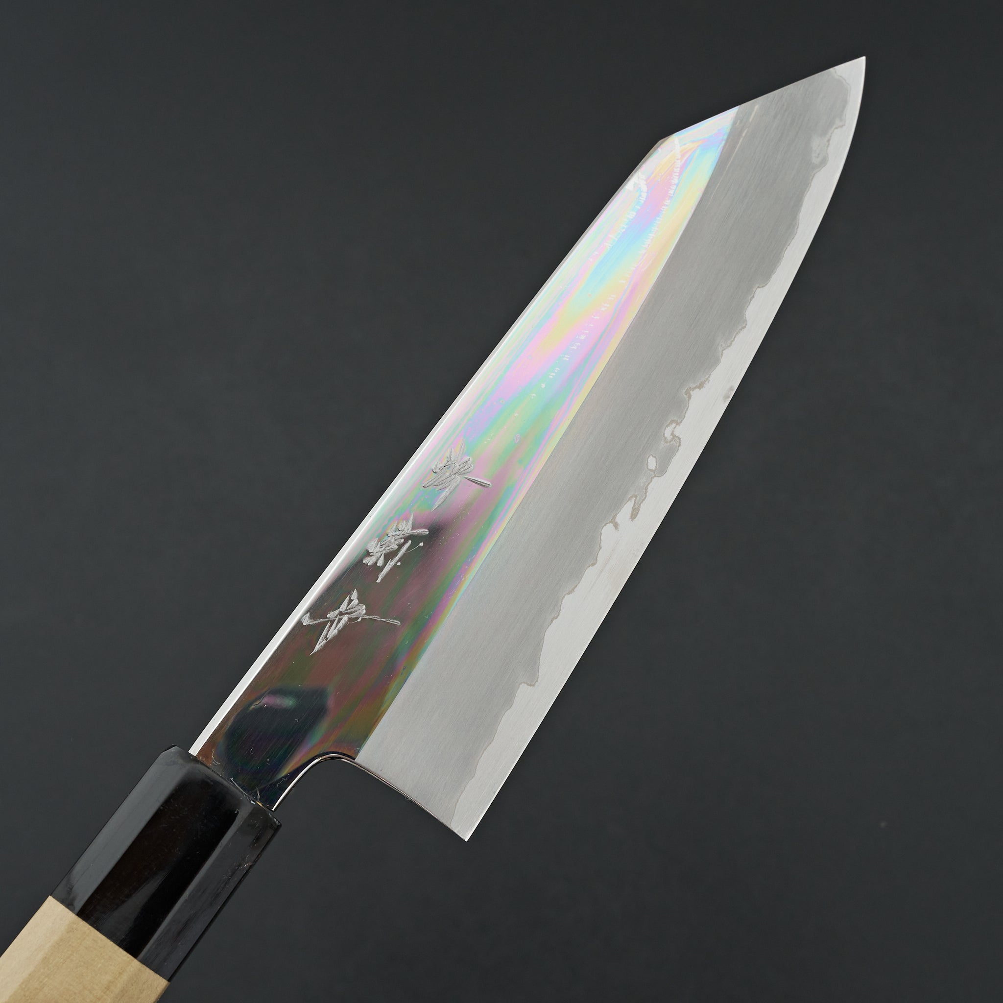 Sakai Kikumori Nakagawa White 1 Stainless Clad Mirror Kiritsuke Santok