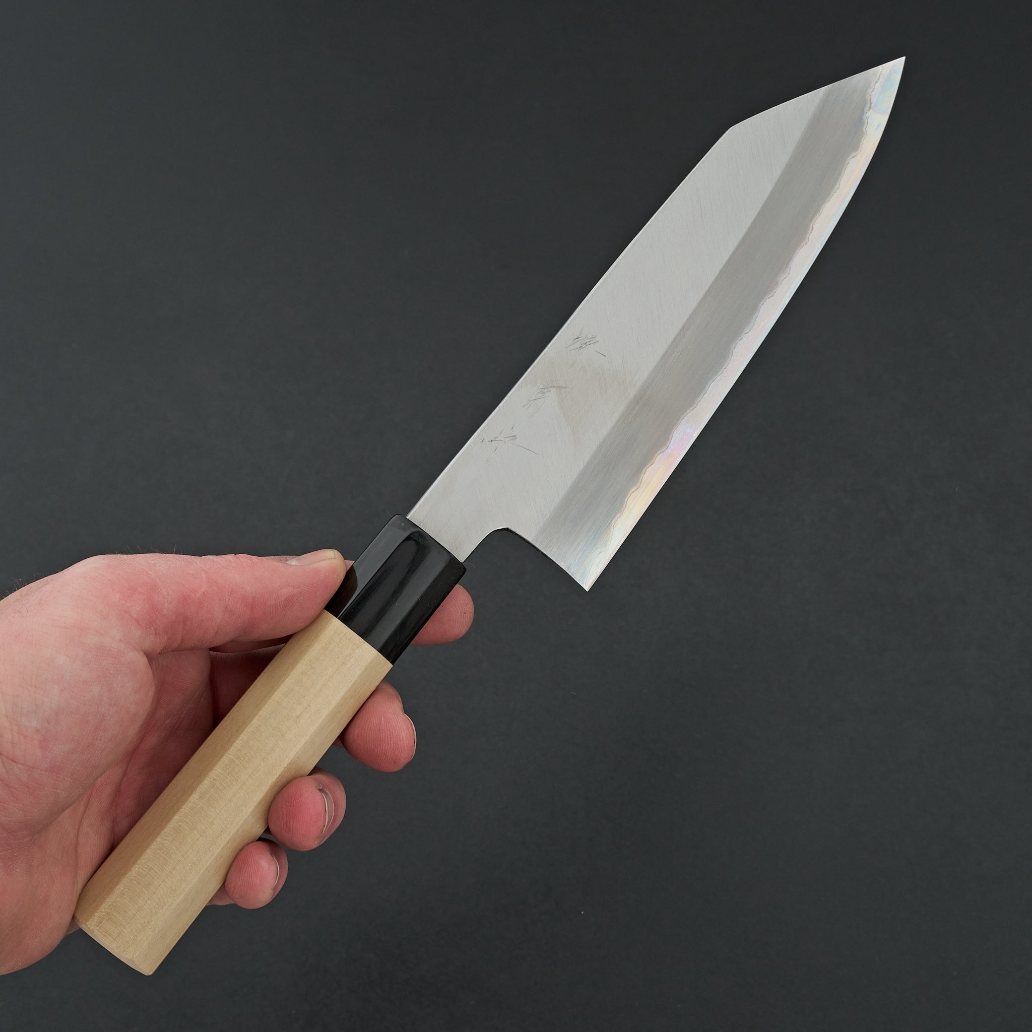 Sakai Kikumori Nakagawa White 1 Stainless Clad Kasumi Kiritsuke Santok