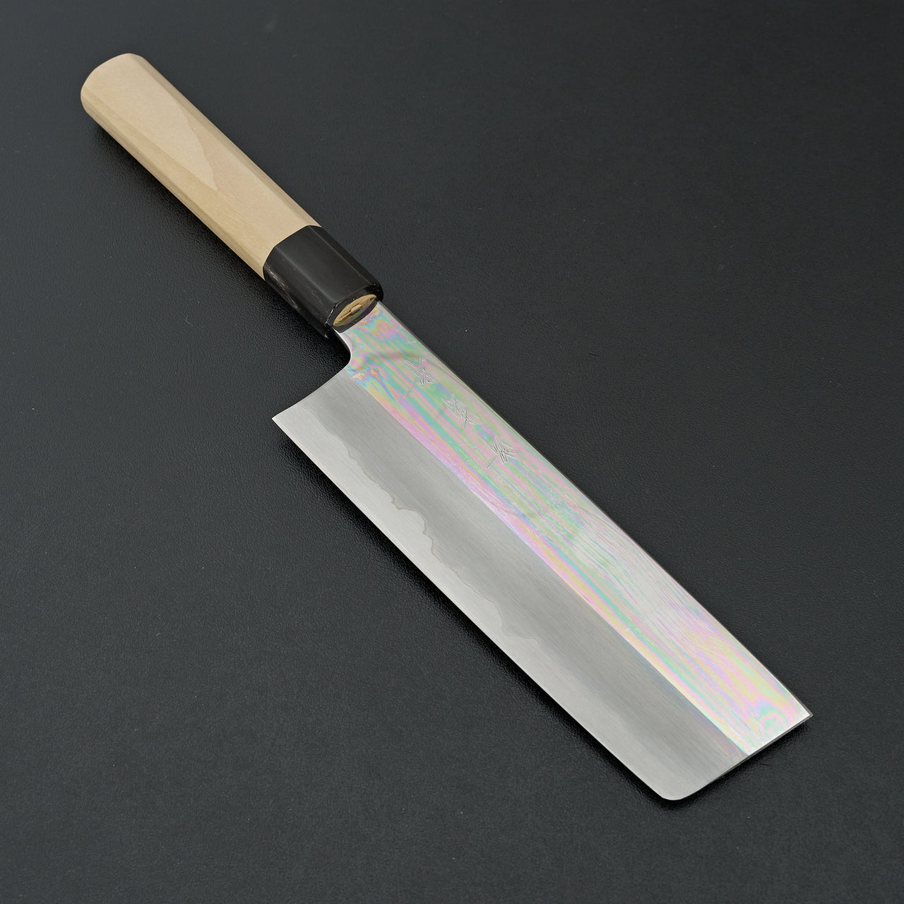 Sakai Kikumori Nakagawa White 1 Stainless Clad Mirror Nakiri 180mm