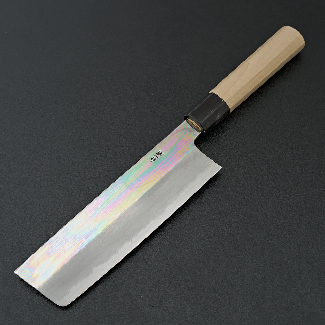 Sakai Kikumori Nakagawa White 1 Stainless Clad Mirror Nakiri 180mm