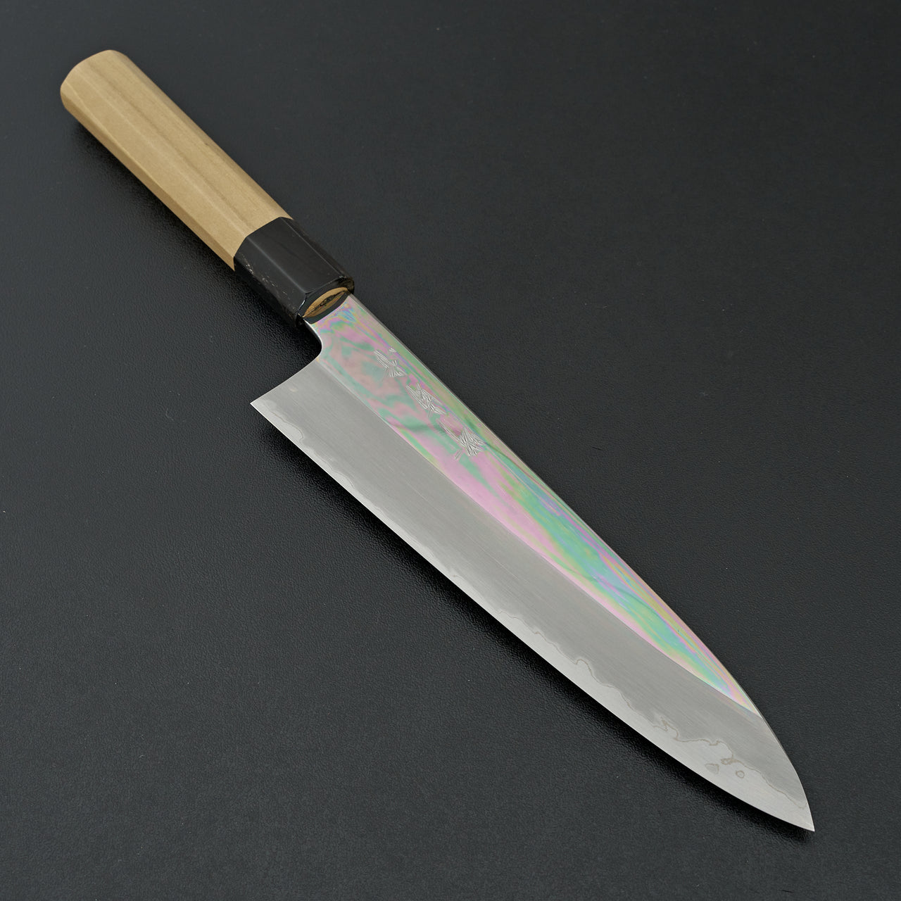 Sakai Kikumori Nakagawa White 1 Stainless Clad Mirror Gyuto 210mm