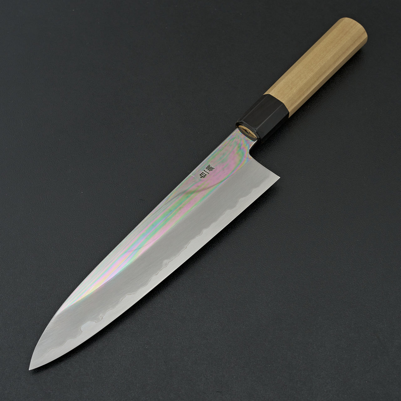 Sakai Kikumori Nakagawa White 1 Stainless Clad Mirror Gyuto 210mm