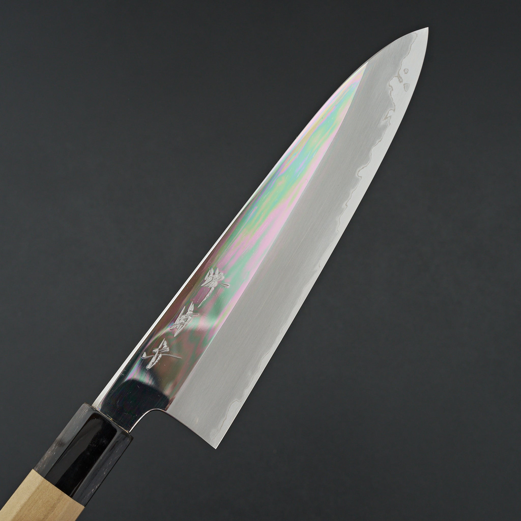 Sakai Kikumori Nakagawa White 1 Stainless Clad Mirror Gyuto 210mm