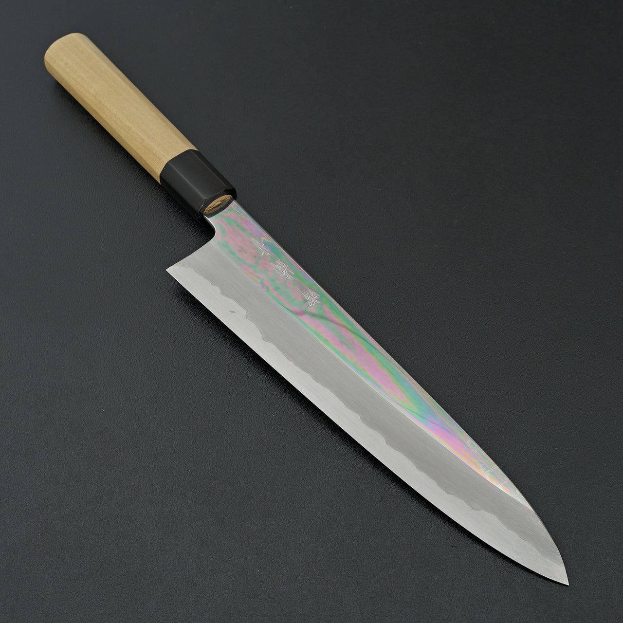 Sakai Kikumori Nakagawa White 1 Stainless Clad Mirror Gyuto 240mm