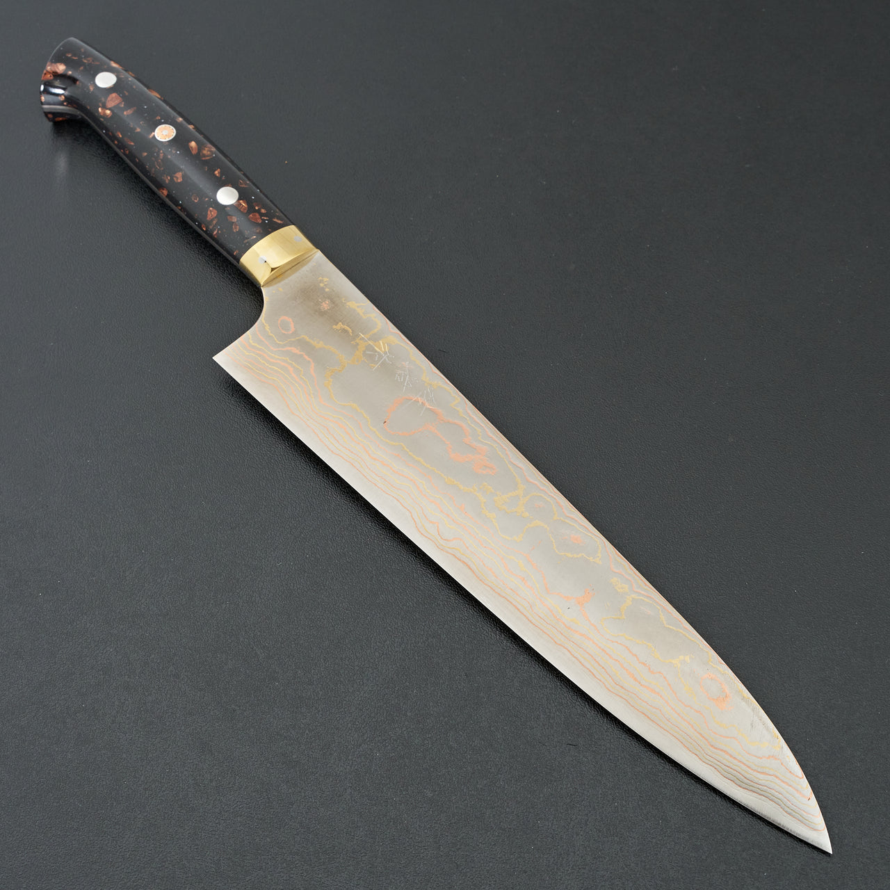 Saji Blue #2 Rainbow Damascus Corian Gyuto 240mm