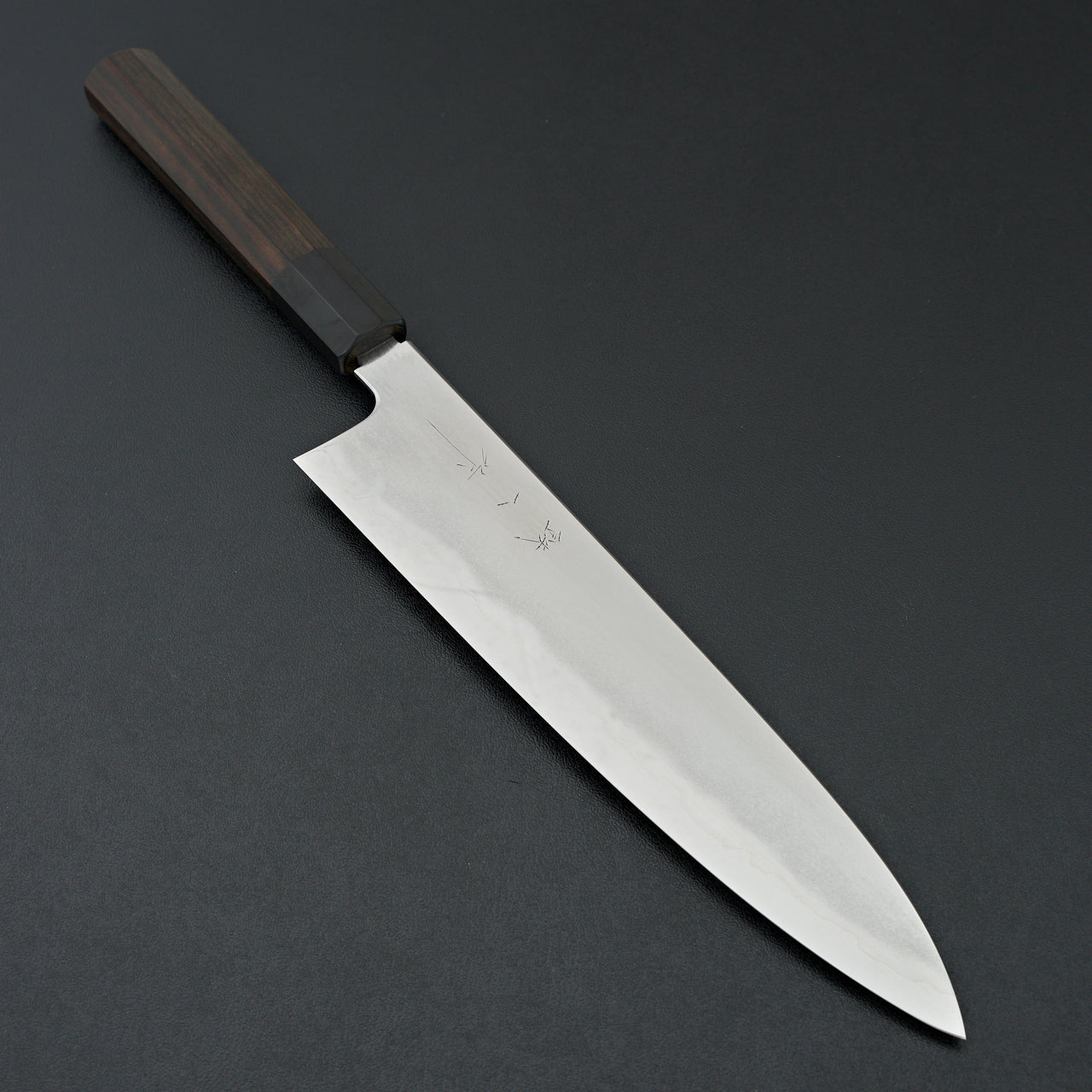 Tetsujin Silver #3 Metal Flow Gyuto 240mm Taihei Makassar Ebony Handle