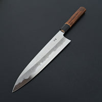 Hitohira Togashi White #1 Damascus Gyuto 240mm Burnt Yakusugi Handle