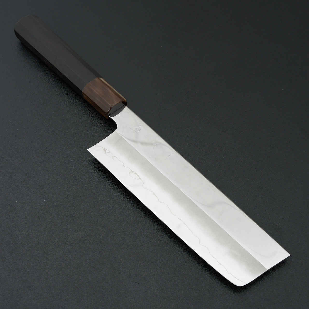 Hitohira Kikuchiyo Rou Silver #3 Mirror Polished Nakiri Ebony Handle