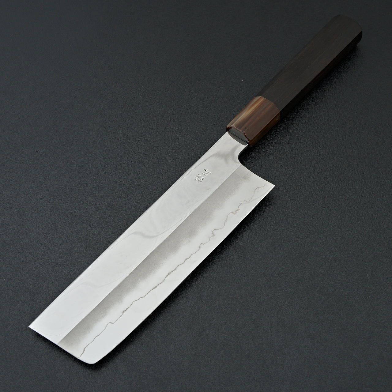 Hitohira Kikuchiyo Rou Silver #3 Mirror Polished Nakiri Ebony Handle