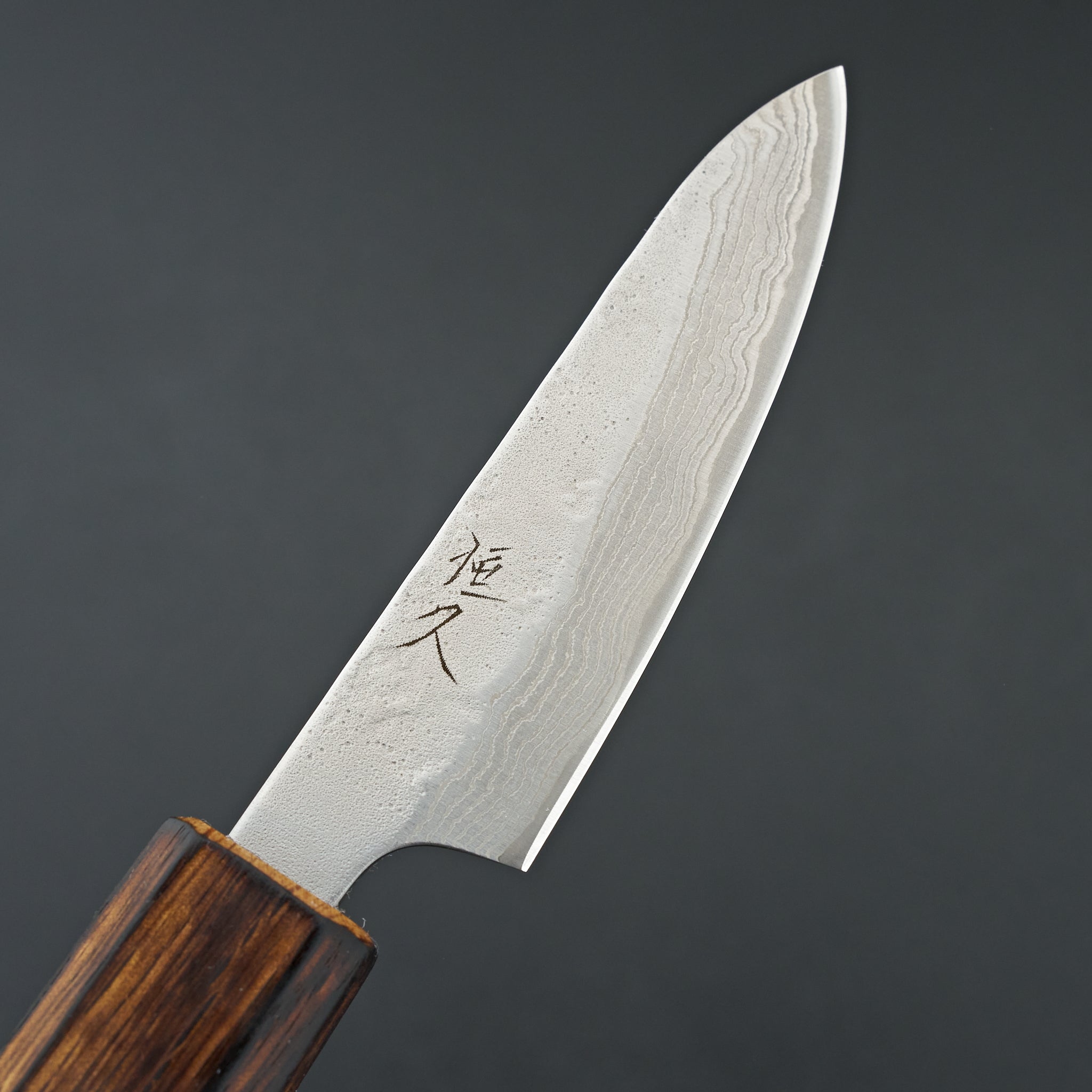 Tsunehisa 440c Damascus Nashiji Petty 80mm