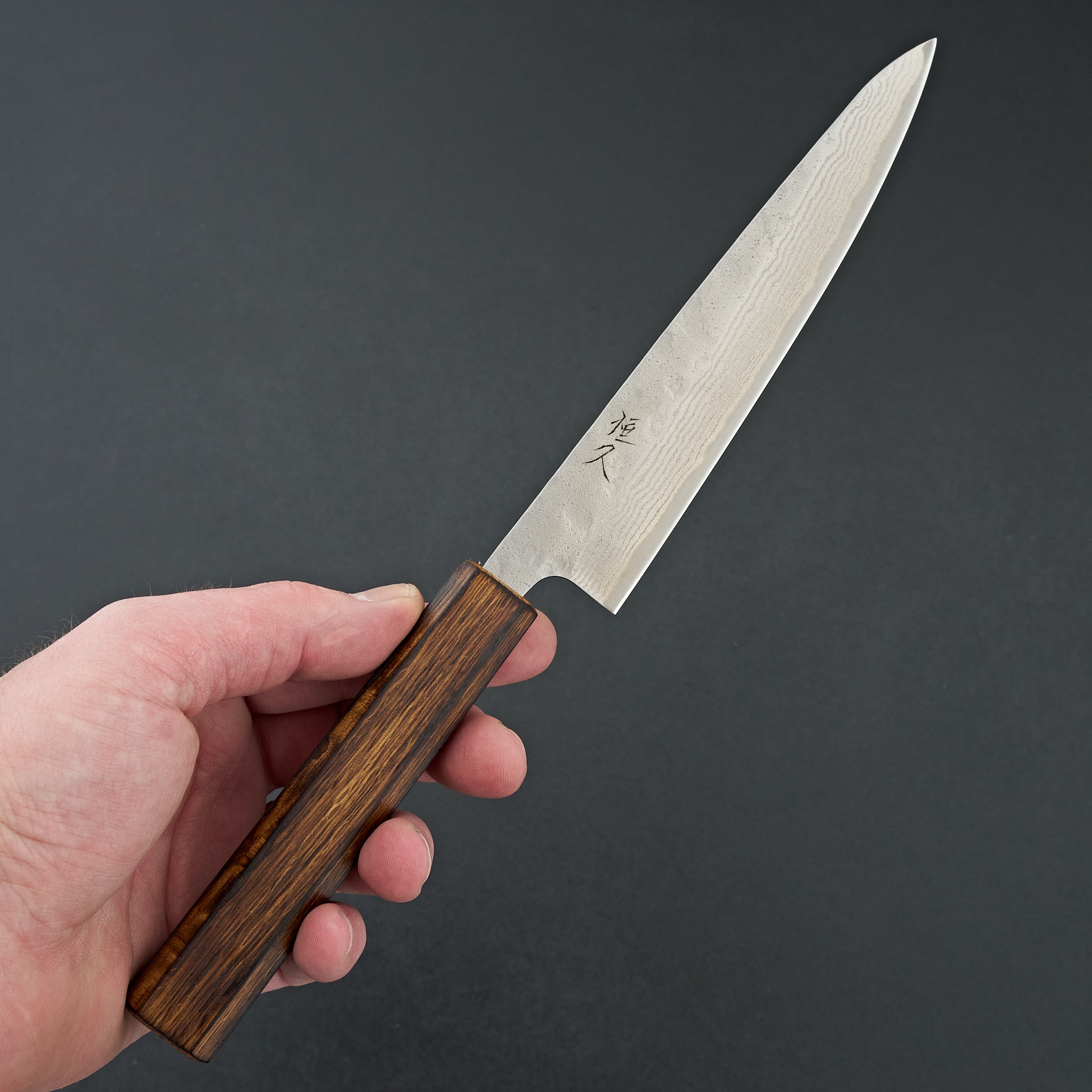 Tsunehisa 440c Damascus Nashiji Petty 150mm