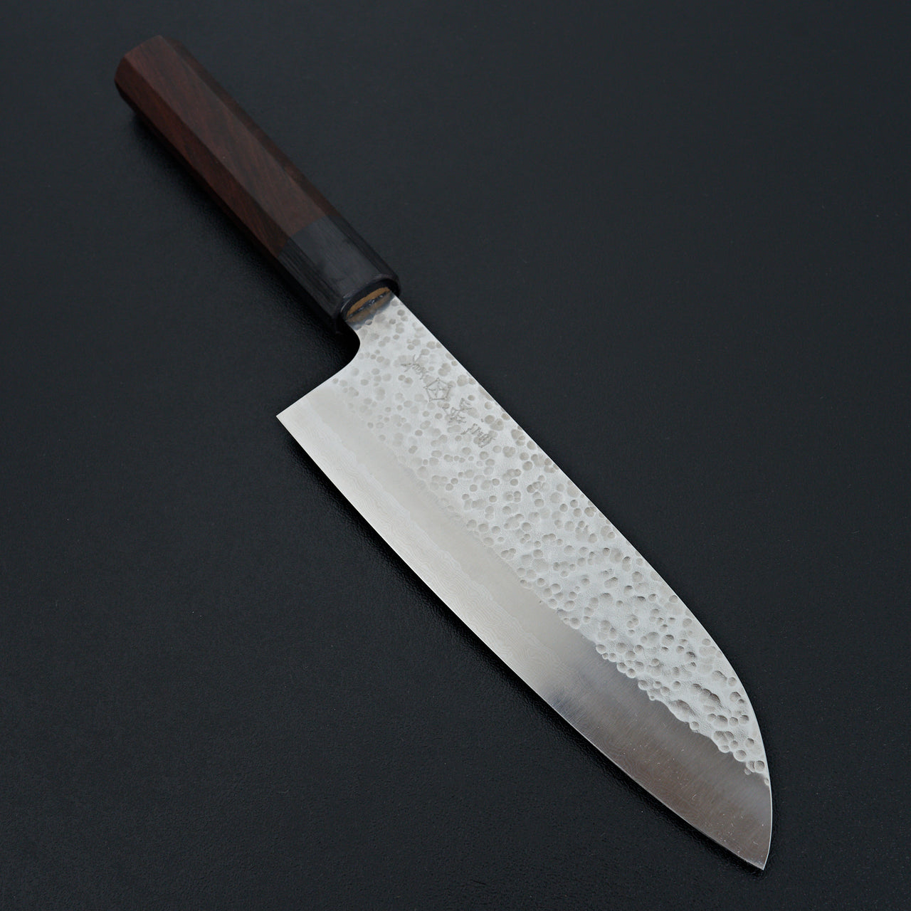 Makoto Kurosaki Coreless Damascus Tsuchime Santoku 170mm