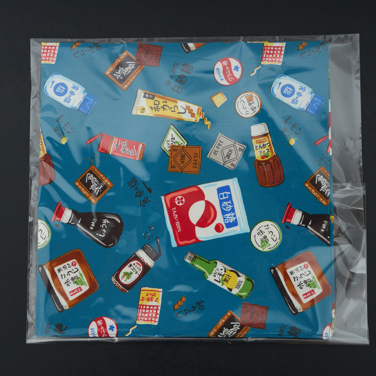 Furoshiki Japanese Condiments Blue