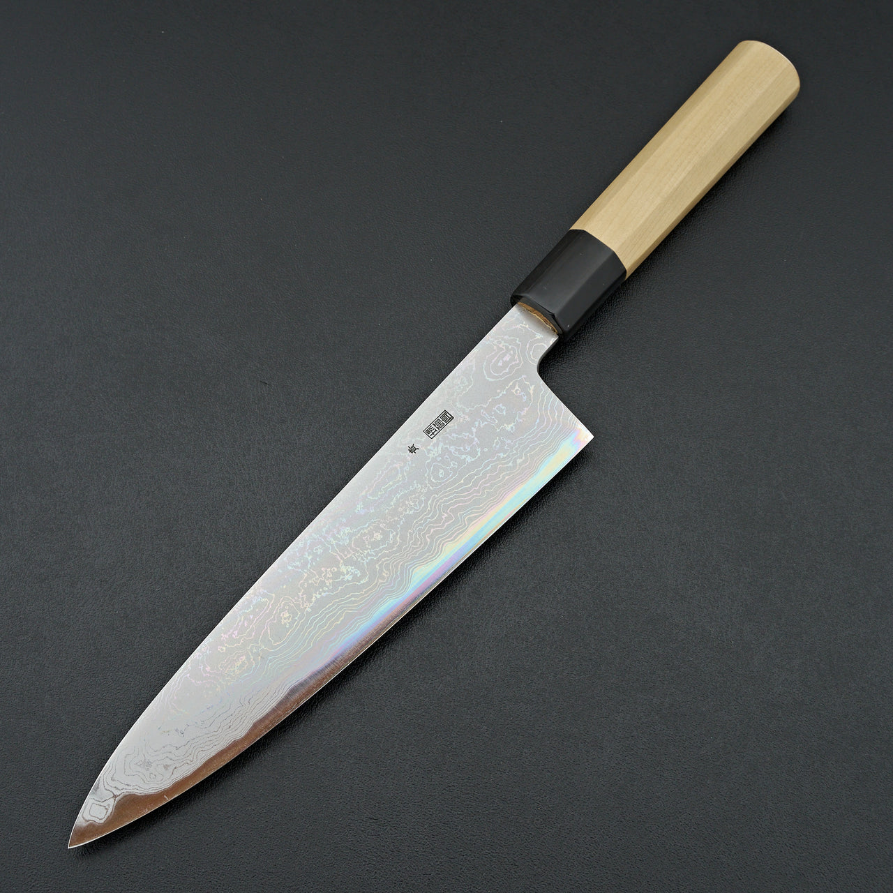 Sakai Kikumori Kikuzuki Uzu Blue #1 Damascus Gyuto 210mm