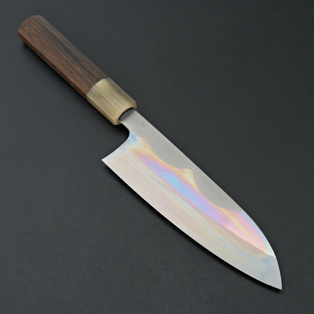 Hitohira Togashi White #1 Fuji Mizu Honyaki Santoku 180mm Ziricote Handle (#152/ Saya)