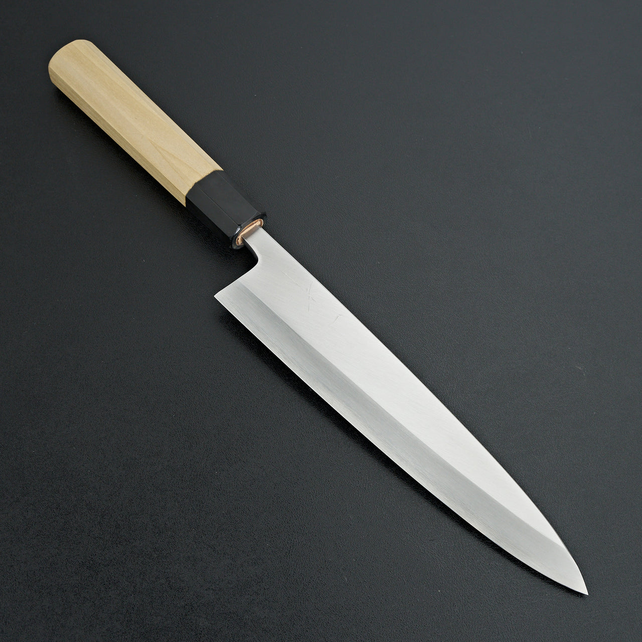 Hitohira Kikuchiyo Mosuke Silver #3 Mioroshi Deba 210mm Ho Wood Handle