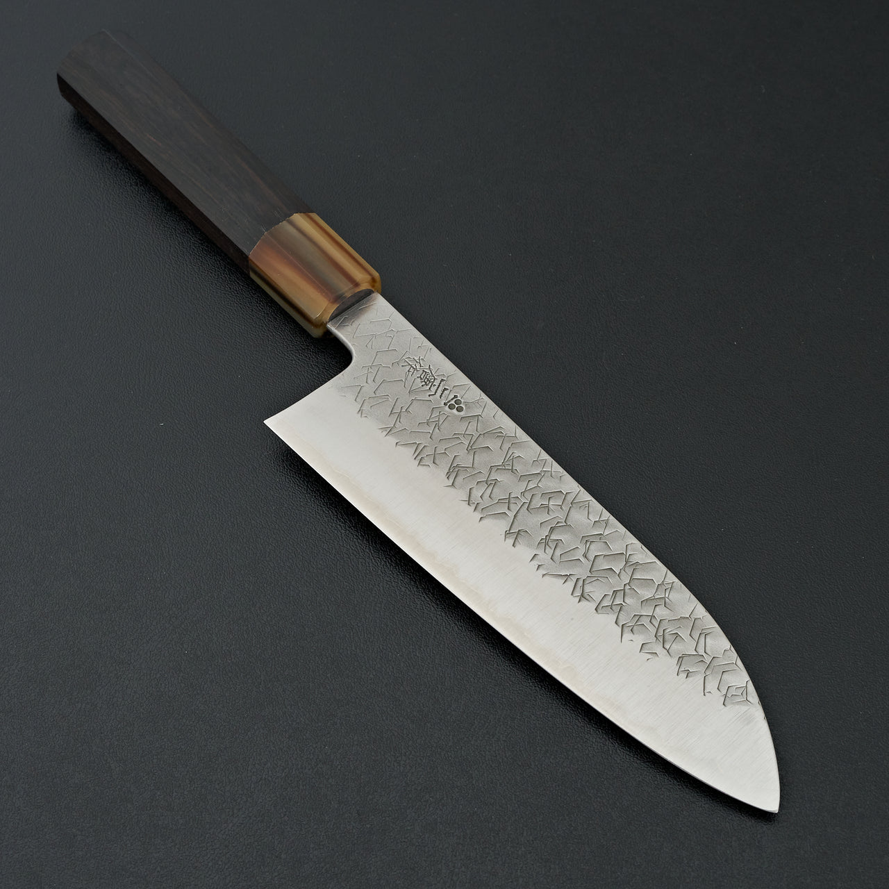 Nigara Blue Super Santoku 180mm Ebony Handle