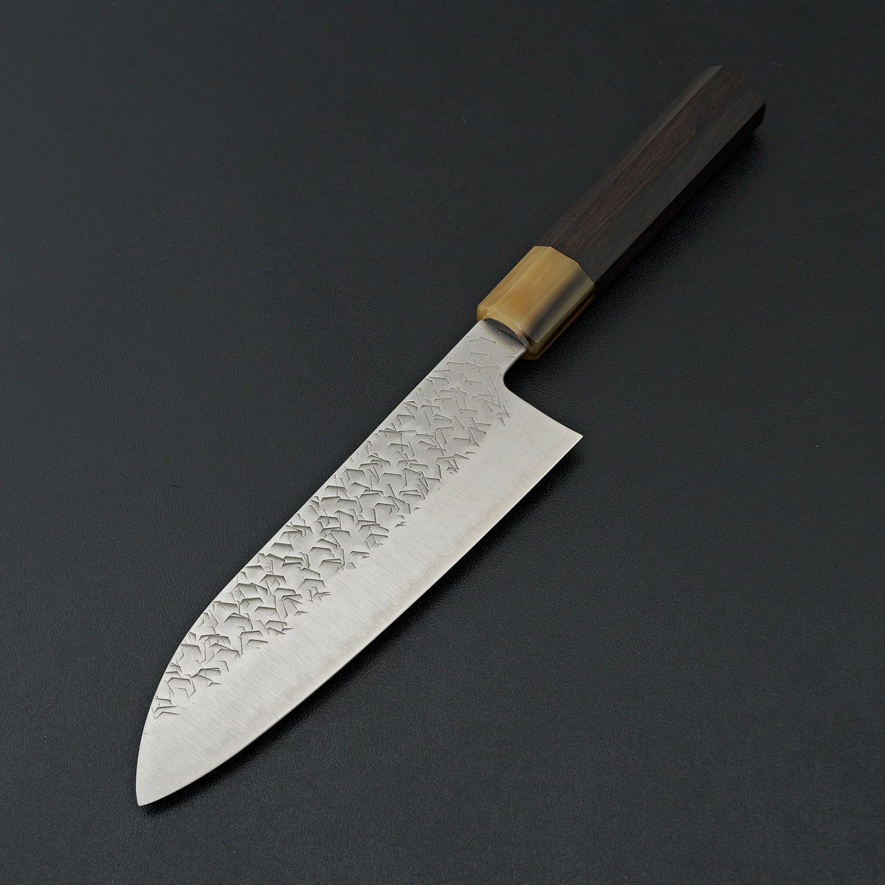 Nigara Blue Super Santoku 180mm Ebony Handle