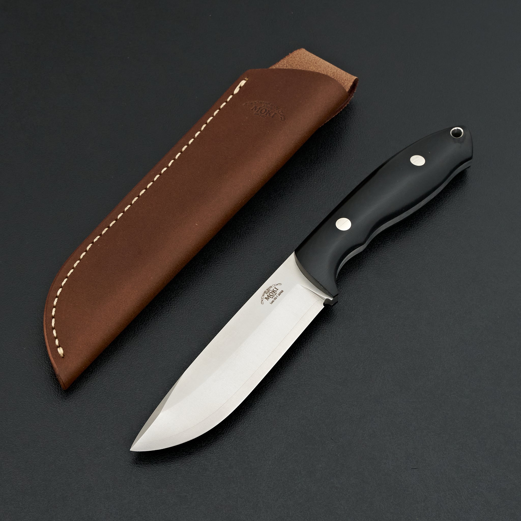 MOKI Berg Fixed Blade Linen Micarta Handle