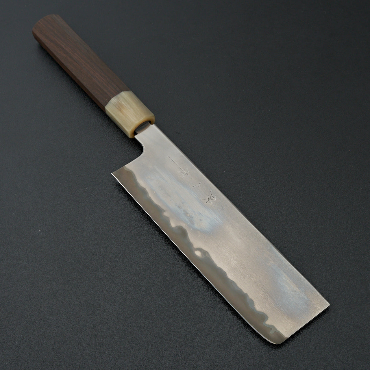 Tetsujin Blue #2 Metal Flow Nakiri 180mm Makassar Ebony Handle