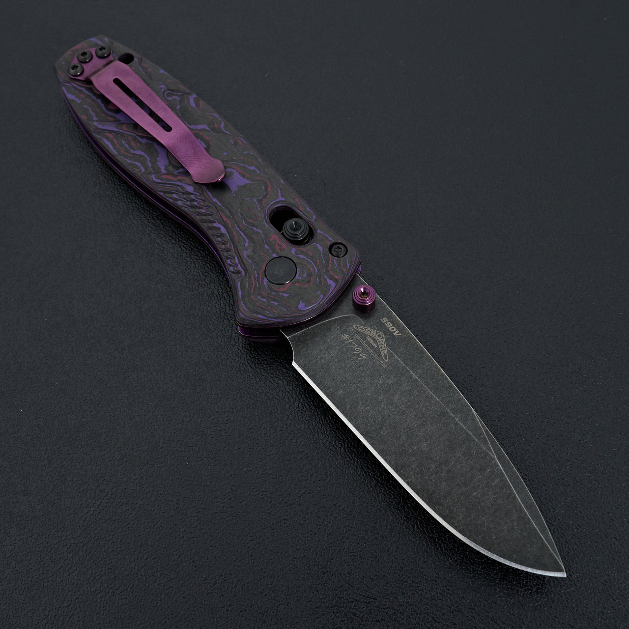 Benchmade Limited Edition Gold Class Mini Barrage Purple Haze