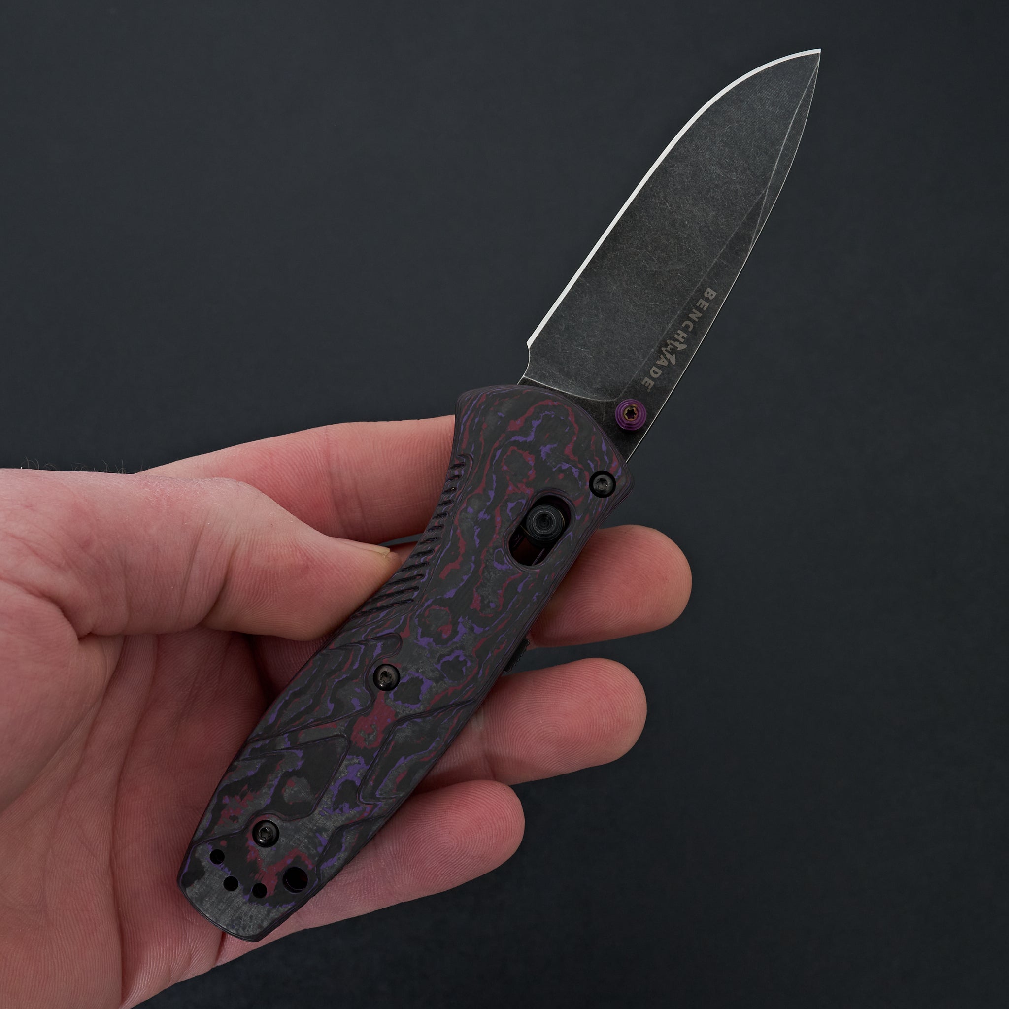 Benchmade Limited Edition Gold Class Mini Barrage Purple Haze