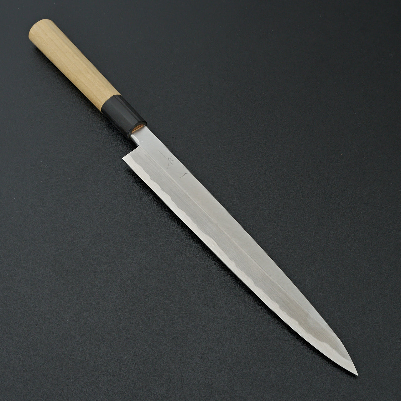Hitohira Tanaka Manzo Blue #1 Yanagiba 240mm Ho Wood Handle (D-Shape/ Saya)