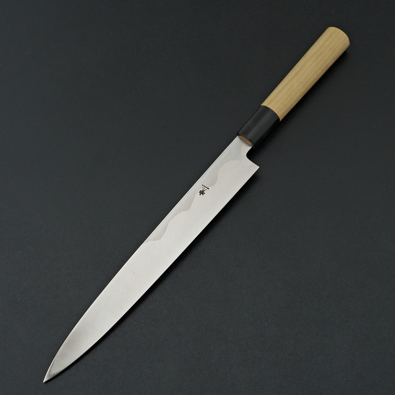 Hitohira Tanaka Manzo Blue #1 Yanagiba 240mm Ho Wood Handle (D-Shape/ Saya)