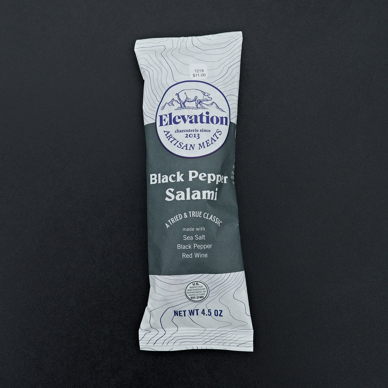 Elevation Charcuterie Black Pepper Salami