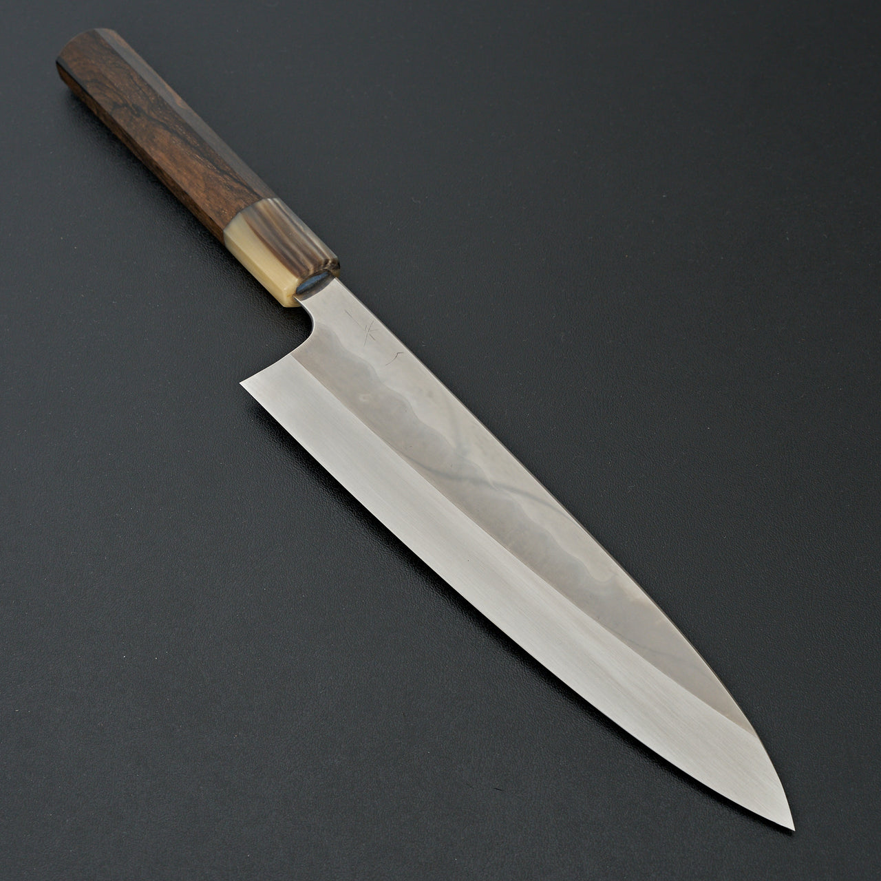 Hitohira Togashi White #1 Notaremon Mizu Honyaki Gyuto 240mm Ziricote Handle (#175/ Saya)