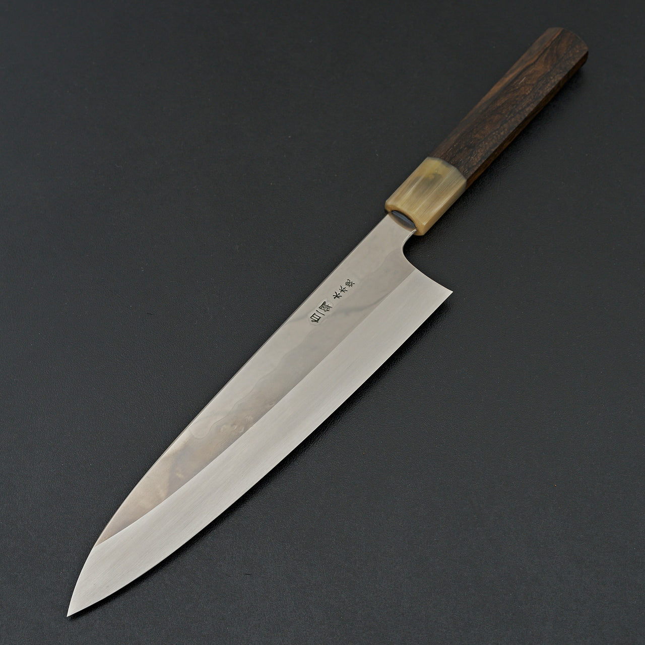 Hitohira Togashi White #1 Notaremon Mizu Honyaki Gyuto 240mm Ziricote Handle (#175/ Saya)