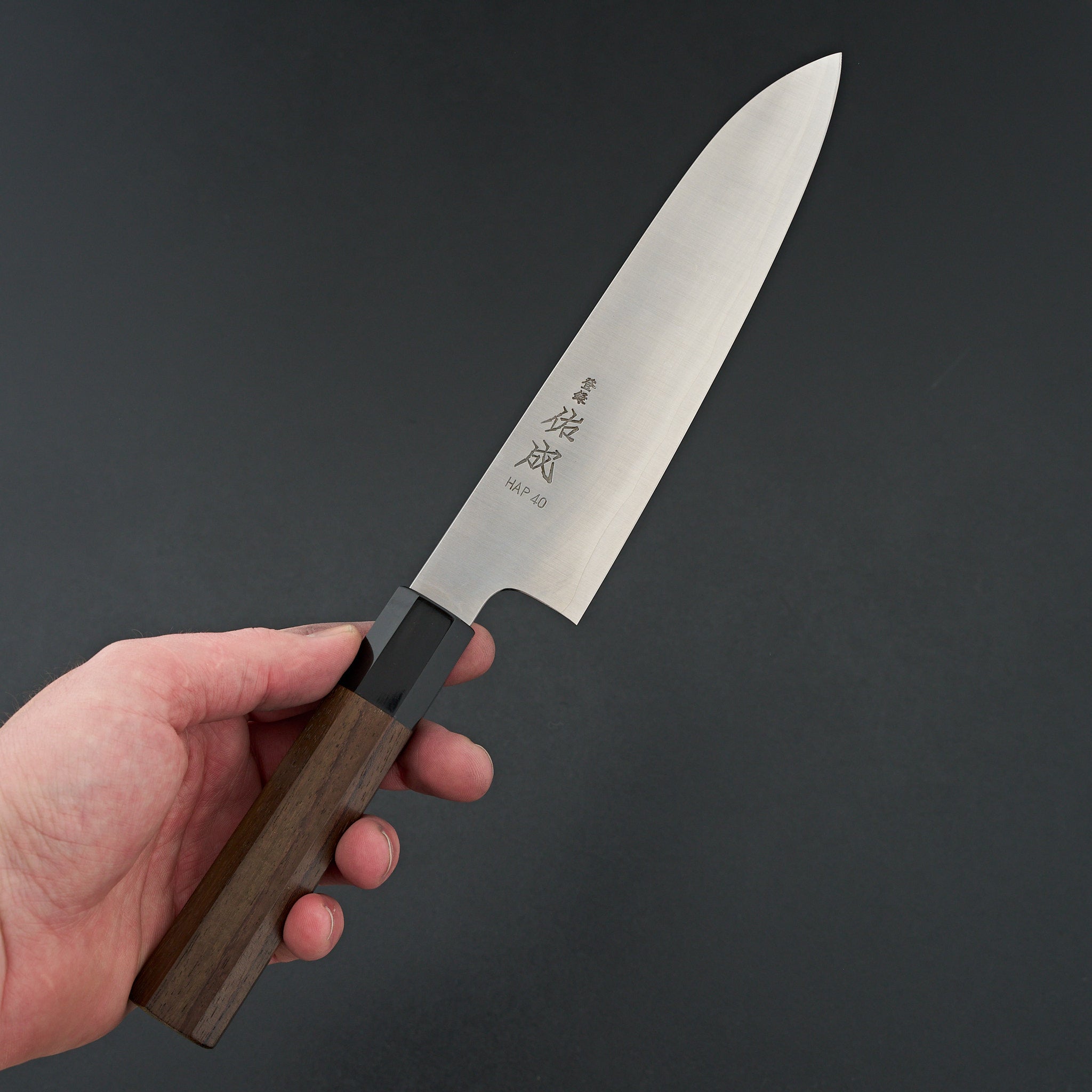 Sukenari HAP40/SUS Migaki Santoku 195mm