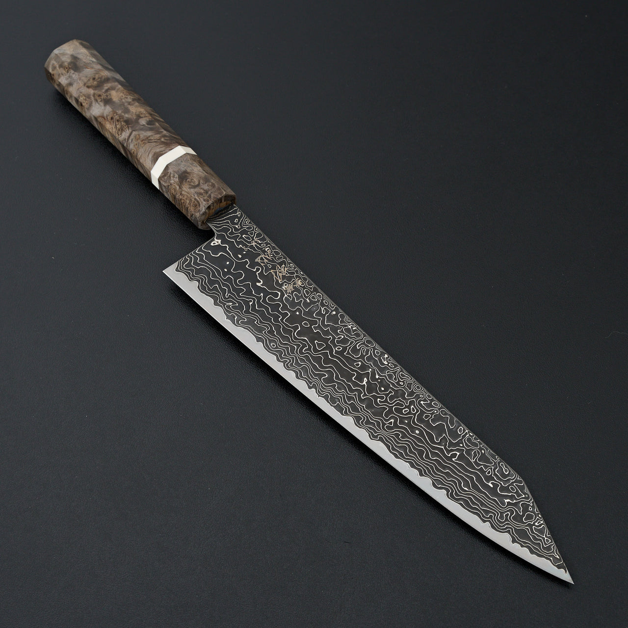 Hatsukokoro Ryuhyo Kurozome SG2 Damascus Kiritsuke Gyuto 240mm
