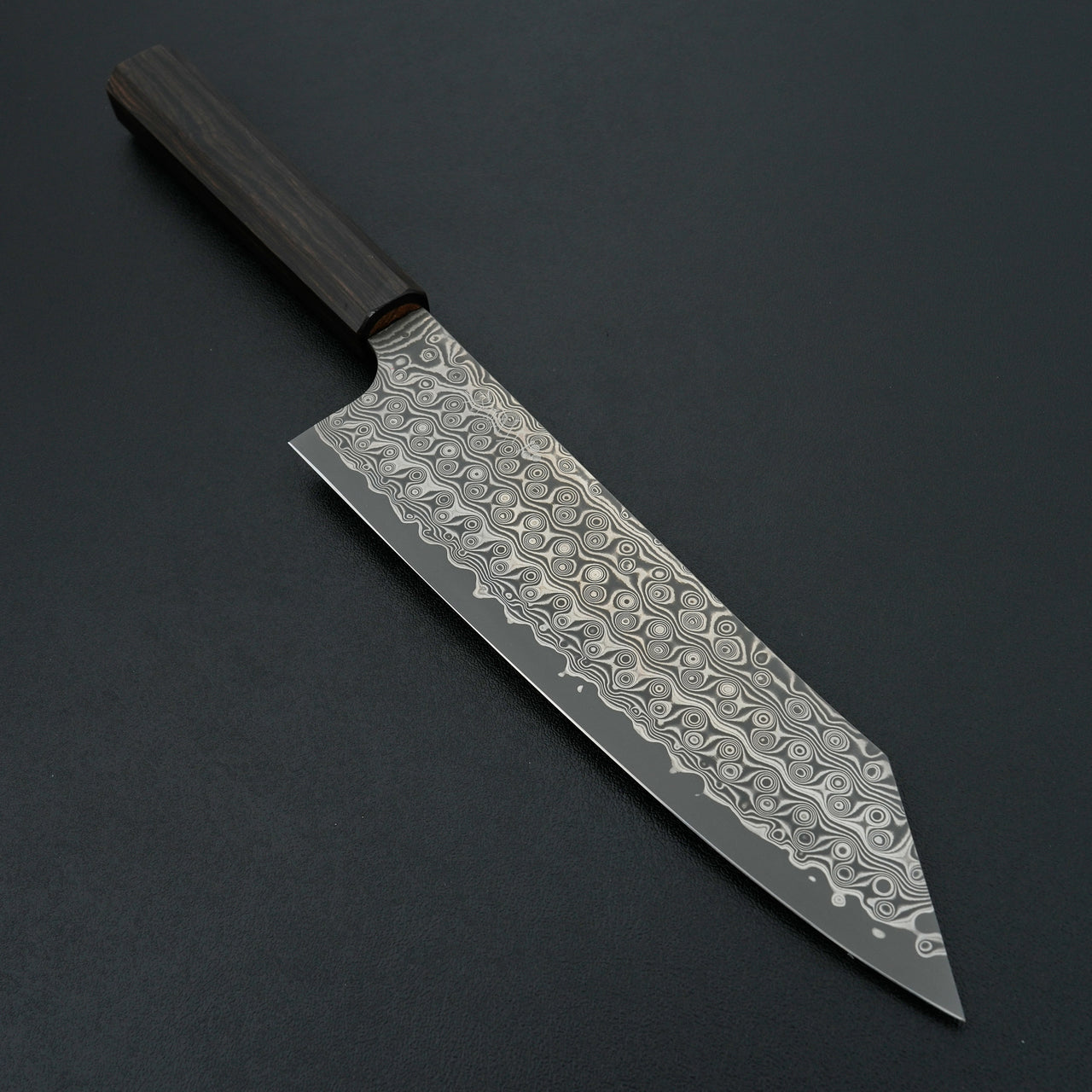 Nigara Hamono Anmon SG2 Damascus Kiritsuke Gyuto 210mm Mono Ebony Handle