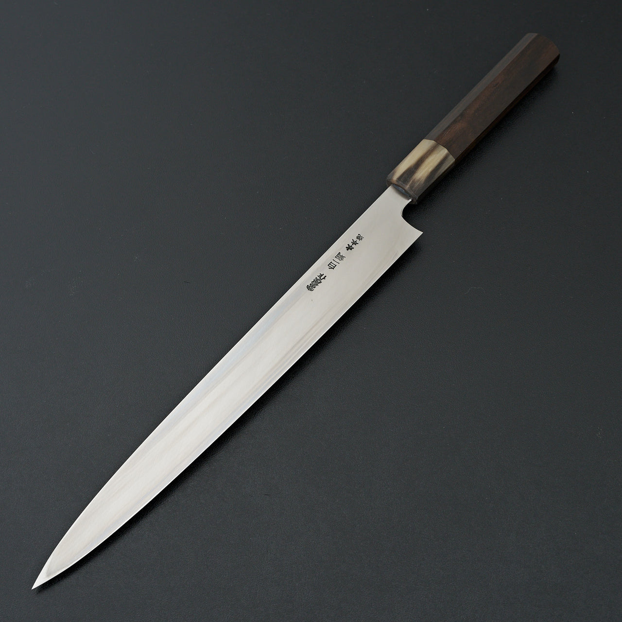 Hitohira Togashi White #1 Sanbonsugi Mizu Honyaki Yanagiba 270mm Ziricote Handle (Saya)