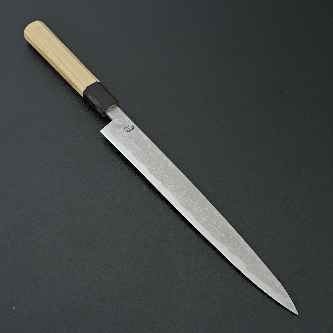 Sakai Kikumori Kikuzuki Uzu Blue #1 Damascus Yanagiba 270mm