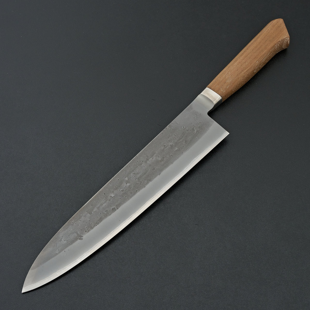 Hitohira TD Blue #2 Stainless Clad Nashiji Yo Gyuto 240mm Walnut Handle