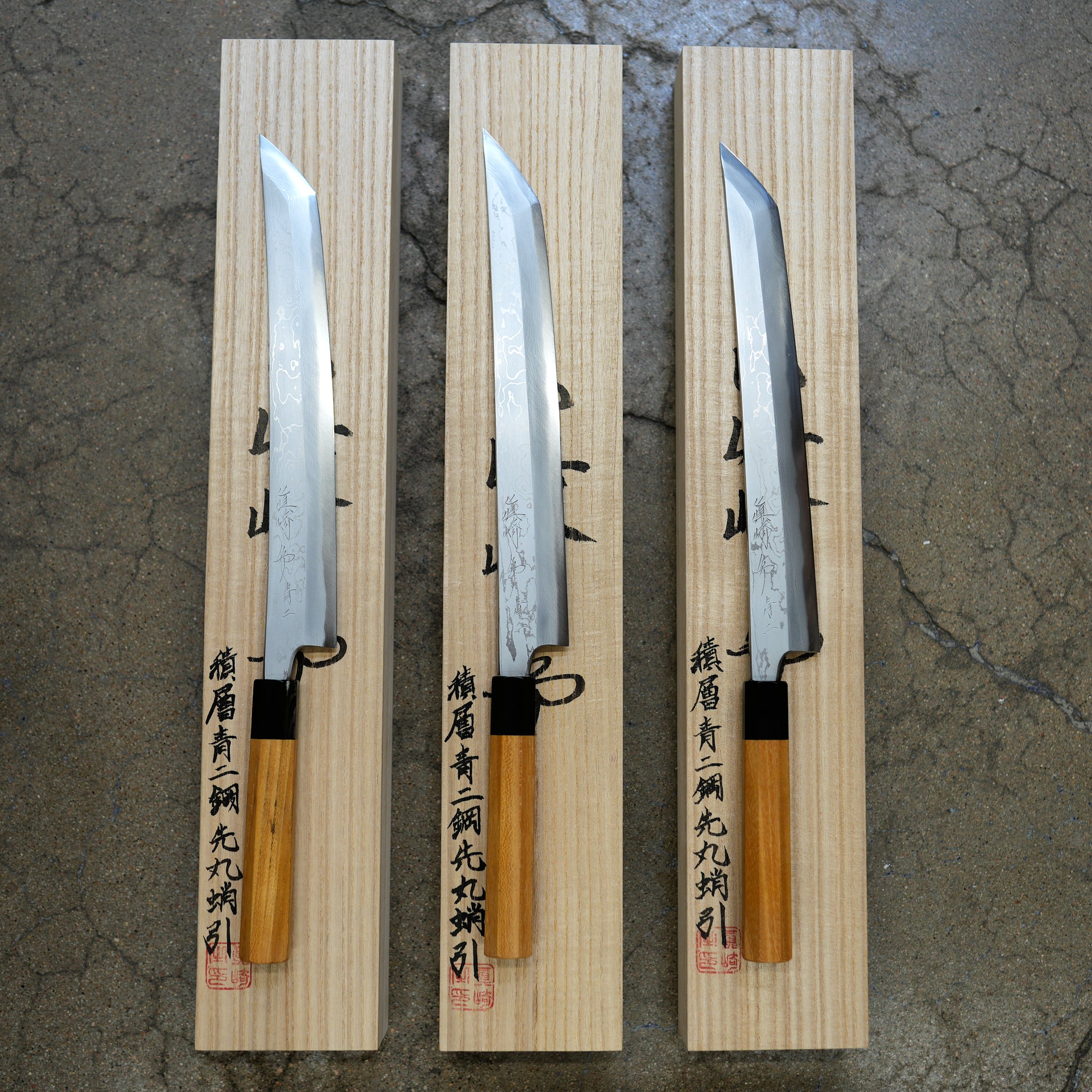 Mazaki Blue #2 Damascus Sakimaru Yanagiba 300mm