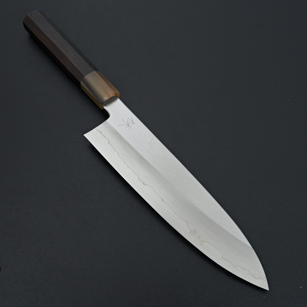 Hitohira Kikuchiyo Ren Silver #3 Gyuto 210mm Ebony Handle