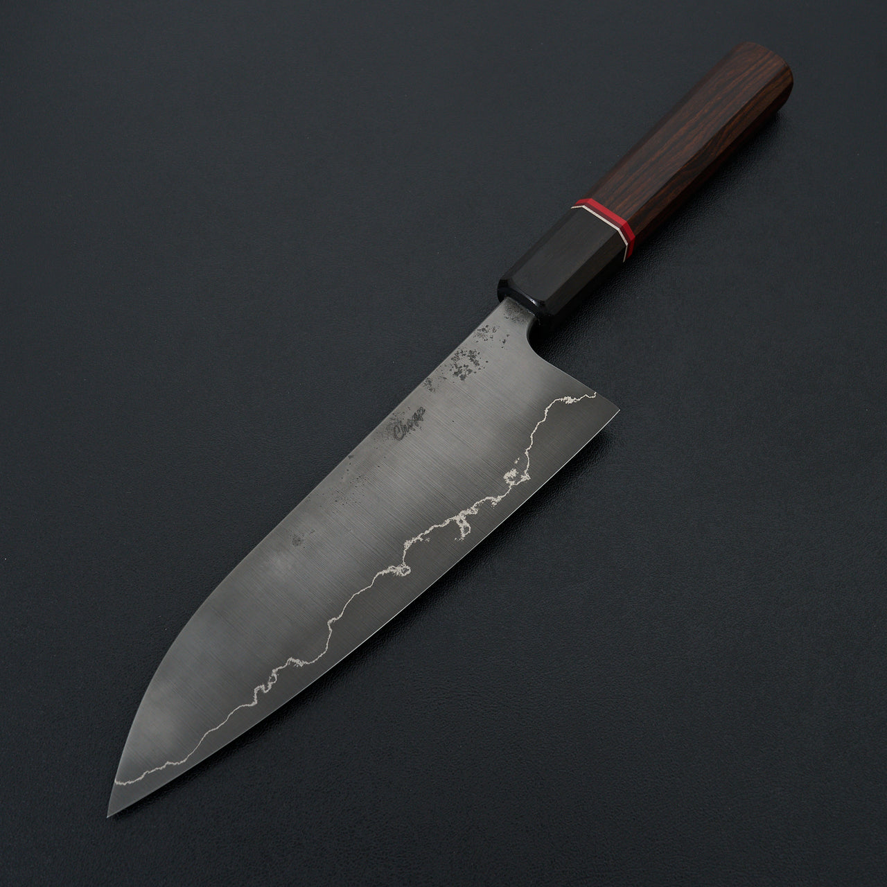 Acre Forge 7.375" Sanmai Ironwood and Ebony Gyuto by Jamison