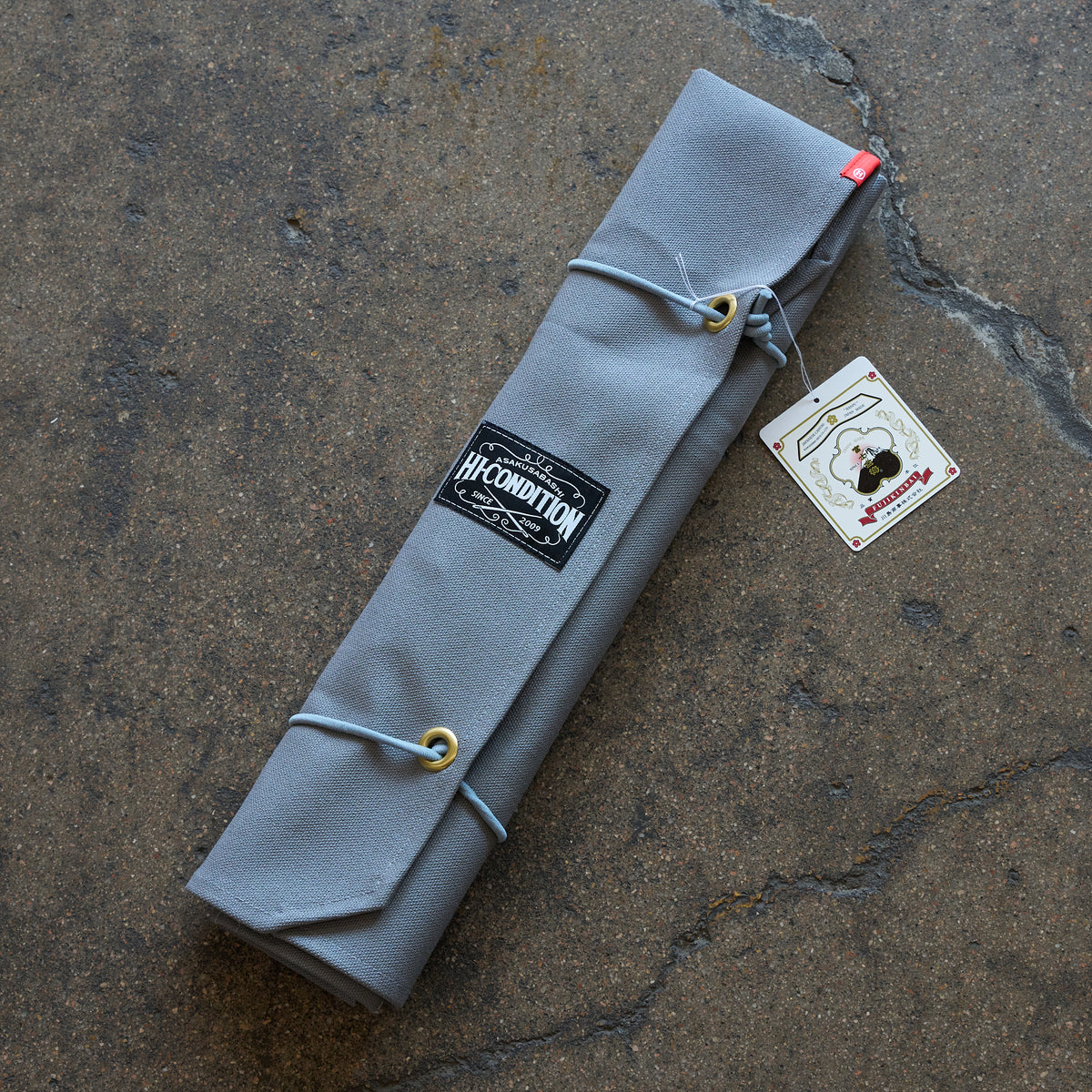 HI-CONDITION Hanpu Canvas 6 Pockets Knife Roll Gray