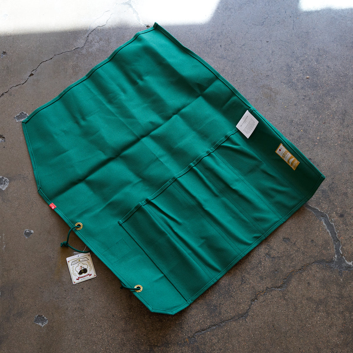 HI-CONDITION Hanpu Canvas 6 Pockets Knife Roll Mid Green
