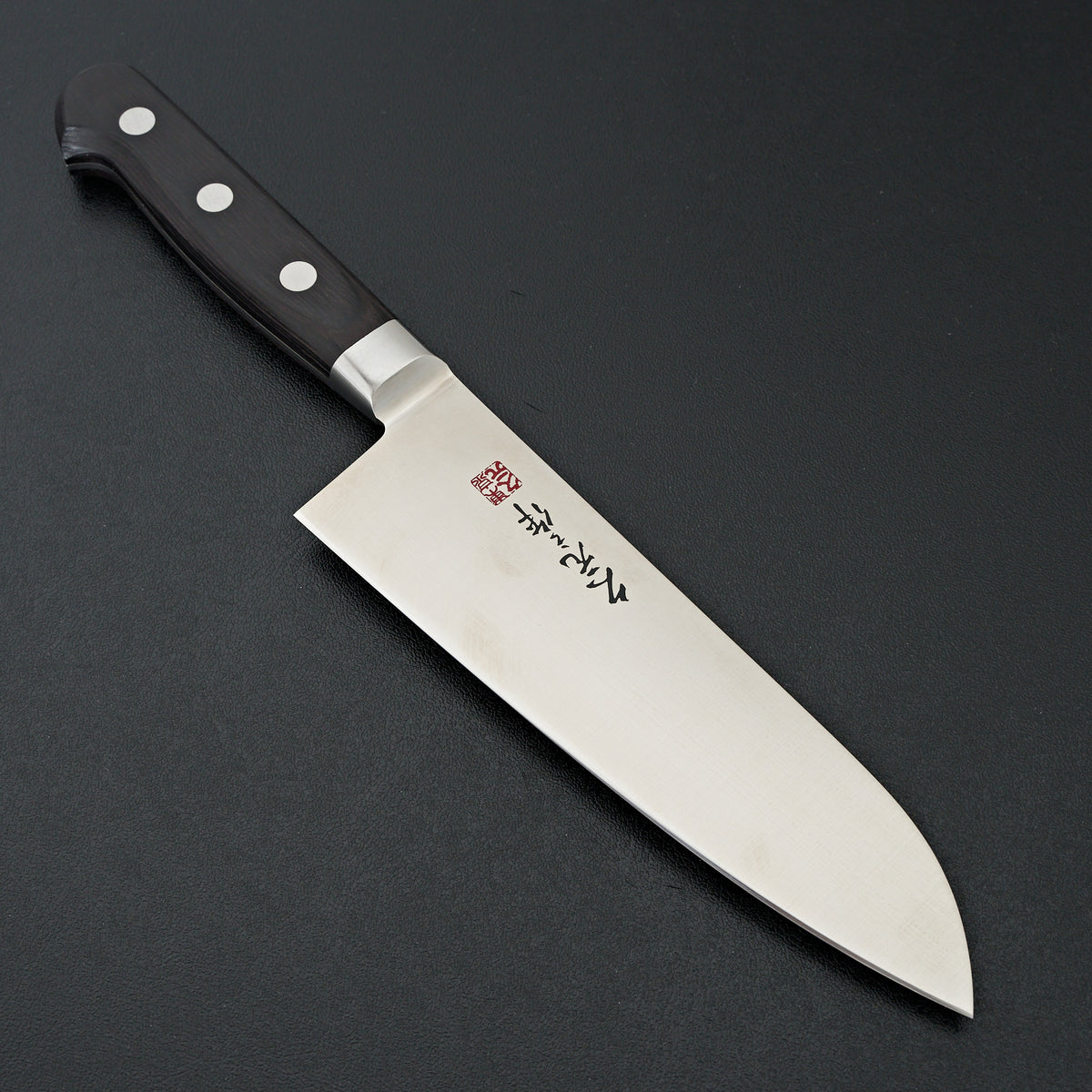 Morihei Hisamoto INOX Santoku 165mm Pakka Handle