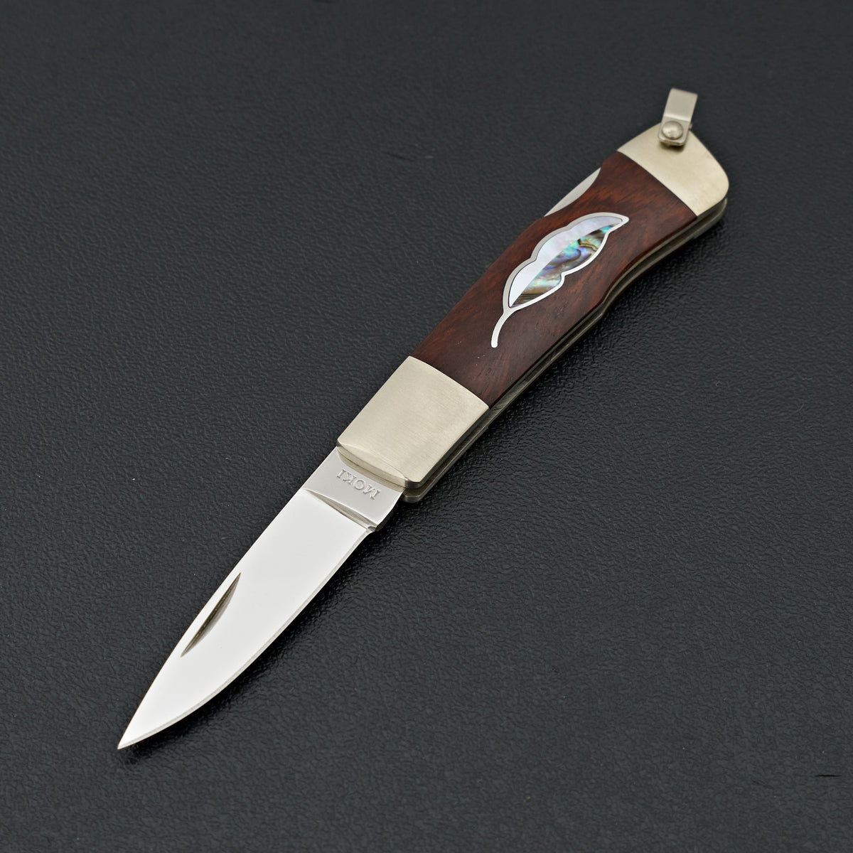 MOKI Leaf Folding Knife Ironwood Handle