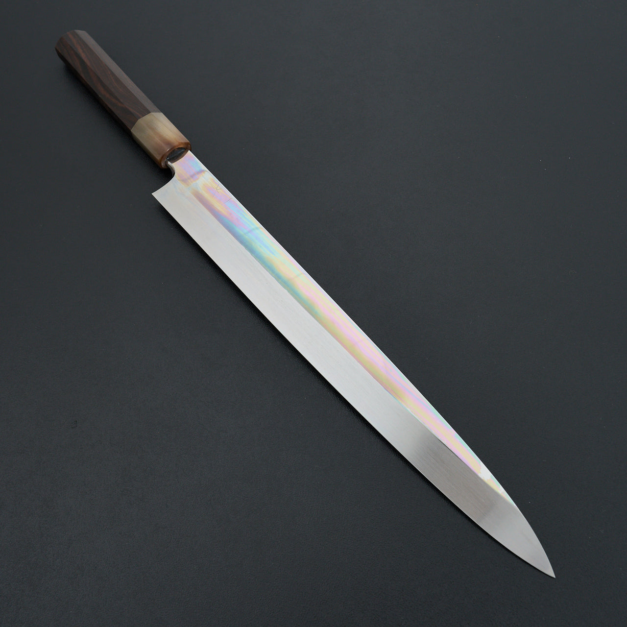 Hitohira Togashi White #1 Notaremon Mizu Honyaki Yanagiba 330mm Taihei Makassar Ebony Handle (Saya)