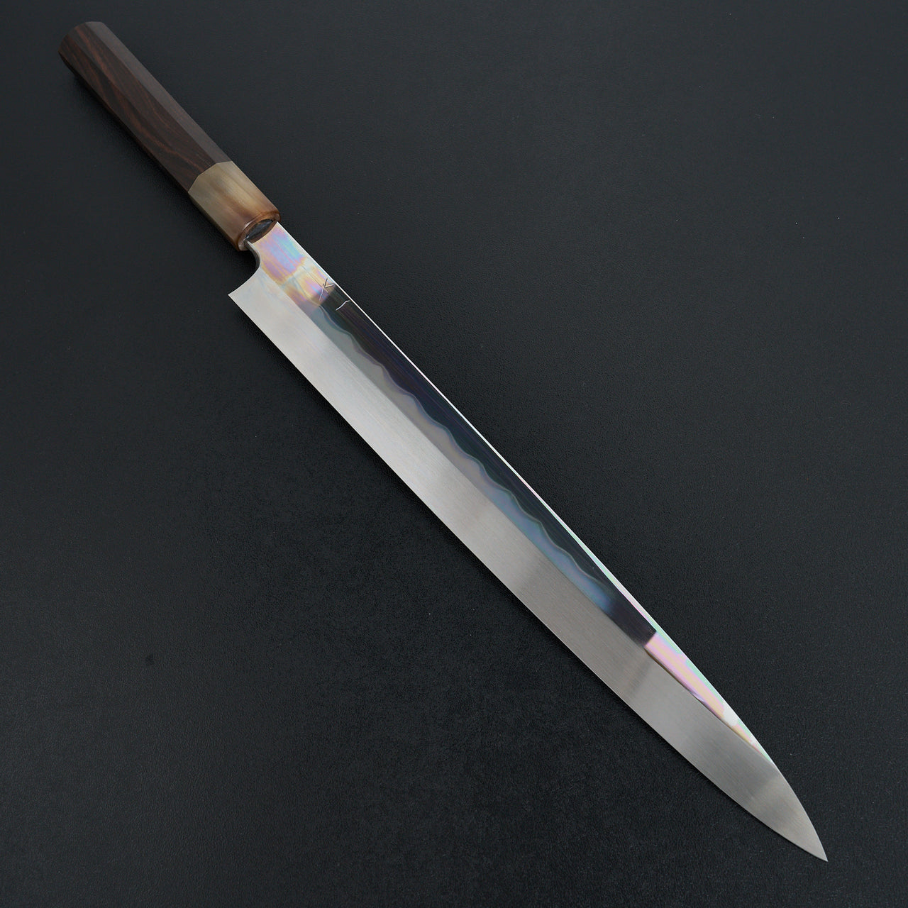 Hitohira Togashi White #1 Notaremon Mizu Honyaki Yanagiba 330mm Taihei Makassar Ebony Handle (Saya)