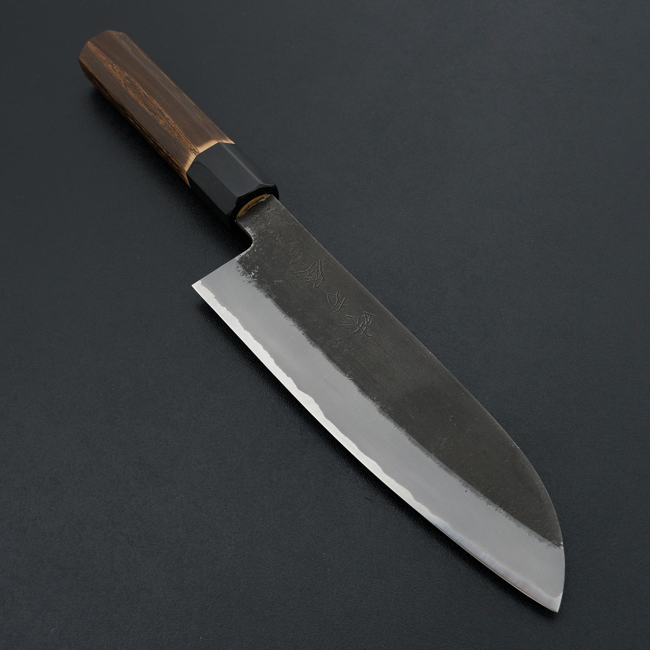 Hinoura Ajikataya Stainless Clad White #2 Nashiji Santoku 180mm